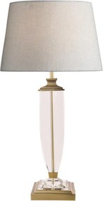 LAURA ASHLEY 3599058-Q CARSON Kristály Asztali lámpa Antik sárgaréz, Fehér B22 IP20