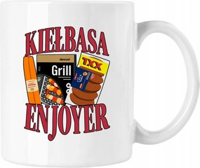 Kolbászos bögre enjoyer Fehér 330ml