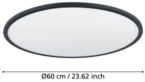 Eglo 900762 -LED Dimmelhető mennyezeti lámpa SARSINA-Z 41W/230V átm. 60 cm fekete