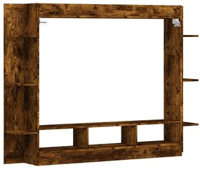füstös tölgy színű szerelt fa TV-szekrény 152x22x113 cm