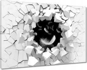 Vászonkép 60x40 Hulló fehér tollak