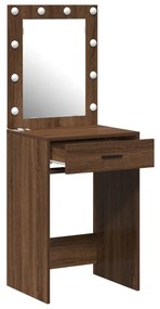 Fésülködőasztal LED világítással Barna tölgy 50x41x135 cm
