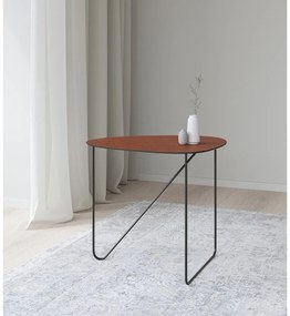 Konyakbarna fém dohányzóasztal 44x50 cm Curve L Bull – LIND DNA