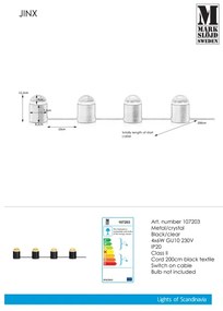 Markslöjd 107203 - Kristály asztali lámpa JINX 4xGU10/6W/230V