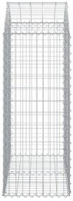 íves horganyzott vas gabion kosár 100x50x120/140 cm
