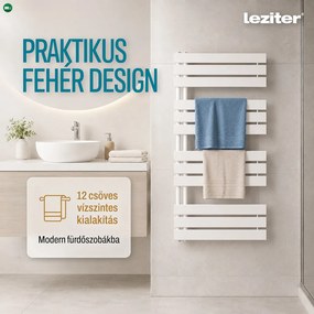 Solaro Design törölközőszárító radiátor 1200x600 mm fehér