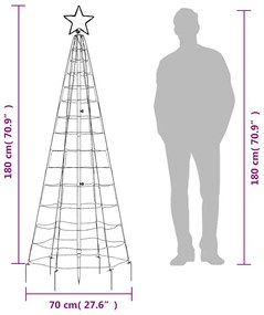 kék LED karácsonyfa tüskékkel 220 LED 180 cm