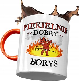 Narancssárga Bögre Borisz Férj Kolléga Ajándék Nyomtatott Fotóval