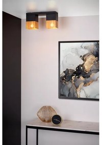 Lucide 21123/02/02 - Mennyezeti lámpa RENATE 2xE27/40W/230V arany/fekete