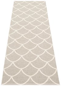 Krémszínű kültéri-beltéri futószőnyeg 70x225 cm Kotte Linen – Pappelina