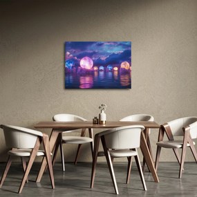 Kép - Bolygók a vízen (70x50 cm)