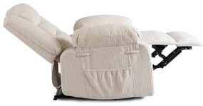 Relaxfotel Bézs Kordbársony Kárpittal. Arturo