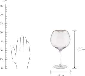 GOLDEN TWENTIES Gin Tonic pohár, 650ml, 4 db-os készlet