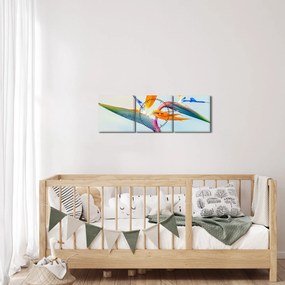 Virág képe (órával) (90x30 cm)