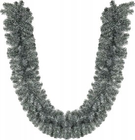 Lucfenyő girland fehér-zöld GLM10 270 cm Karácsonyi Dekoráció Lengyel