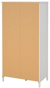 Fehér ruhásszekrény tükörrel 102x199x58 cm Madrid – Tvilum