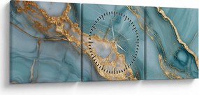 Kép - Türkiz márvány (órával) (90x30 cm)