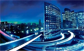 Flizelin fotótapéta Éjszakai város fények minimalizmus Loft 208x146 +ragasztó