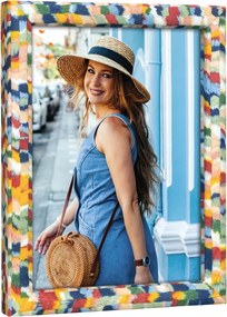 15x20-as fa többszínű bohém képkeret ajándékba