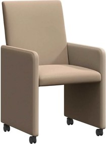 vidaXL Kerekes Étkező Székek 2 pcs Cappuccino 57 x 66 x 94 cm Műbőr