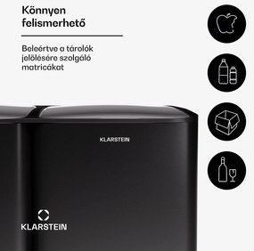 Klarstein Tiyo 3 az 1-ben, szemetes, 60 literes, kivehető kosár, puha záródású