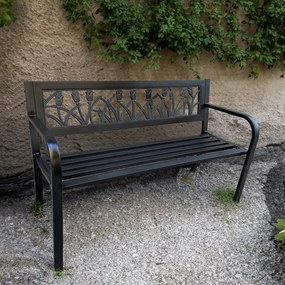 RABELA fém kerti pad - fekete