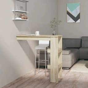 Sonoma tölgy színű fatermék fali bárasztal 102 x 45 x 103,5 cm