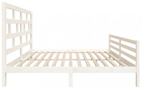 Super King fehér tömör fa ágykeret 180 x 200 cm