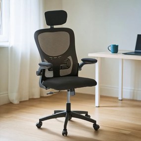 Flexo ergonomikus irodai forgószék deréktámasszal fekete