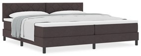 vidaXL Boxspring Ágy Mattal Sötétbarna 200x200 cm Szövet