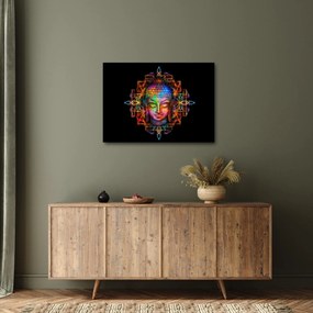 Kép - Buddha mellszobra neon színekben (70x50 cm)