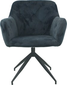 Forgószék, sötétszürke Bársony szövet/fekete, VELEZA NEW