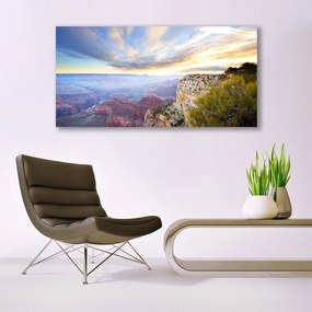 Vászonkép Sea Mountain Landscape 100x50 cm