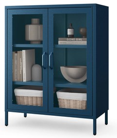 Vitrin GINA, 800 x 1015 x 400 mm, Modern: sötétkék