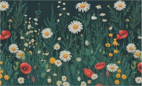 Flizelin tapéta falra Prémium Mezei virágok 416x254 Ragasztó