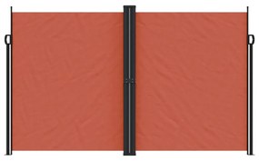 terrakotta behúzható oldalsó napellenző 200 x 1200 cm