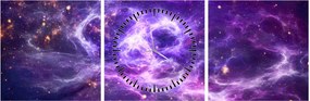 Kép - Lila Univerzum (órával) (90x30 cm)