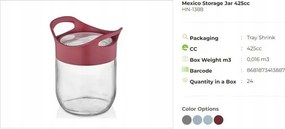 Tároló tégely 425cc légmentesen záródó fedéllel