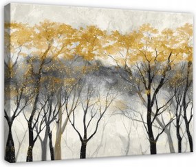 Vászonkép Erdő Fa Beton Loft Absztrakt Hálószoba Nappali Vászon 60x40