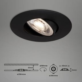 Briloner - KÉSZLET 3x LED Fürdőszobai beépíthető lámpa LED/4,9W/230V IP23