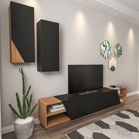 TV szekrény Zebra - Black, Teak