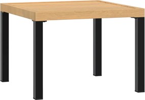 vidaXL fekete porszórt acél kerti dohányzóasztal 55 x 55 x 39,5 cm