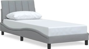 vidaXL világosszürke szövet ágykeret matrac nélkül Hanko 80x200 cm