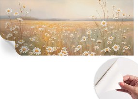 Öntapadós tapéta Divatos 3D fali ragasztóval Virágos rét 250x104 cm