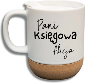 Fehér Bögre Fedéllel És Parafa Aljjal Könyvelői Ajándék