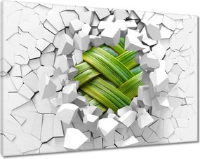 Vászonkép 90x60 Zöld fonott Zöld rattan fonott lemez