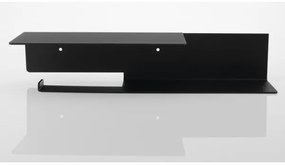 Sapho - WC-papírtartó polccal 9,5x35 cm matt fekete