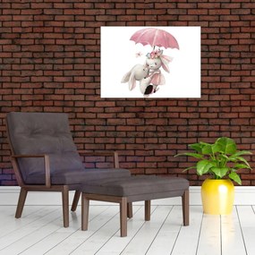 Üveg kép - Akvarell állatka N⁰3 (70x50 cm)