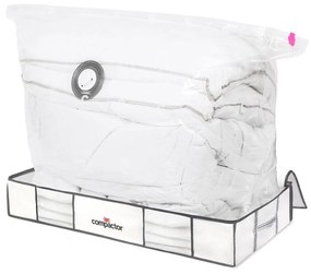 XLarge Underbed Life 2 db fehér ágy alatti tárolódoboz vákuumos huzattal, 105 x 15,5 cm - Compactor