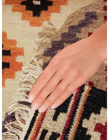 Piros kétoldalas kézi szövésű gyapjú futószőnyeg 60x190 cm Kamal Kian – Nouristan